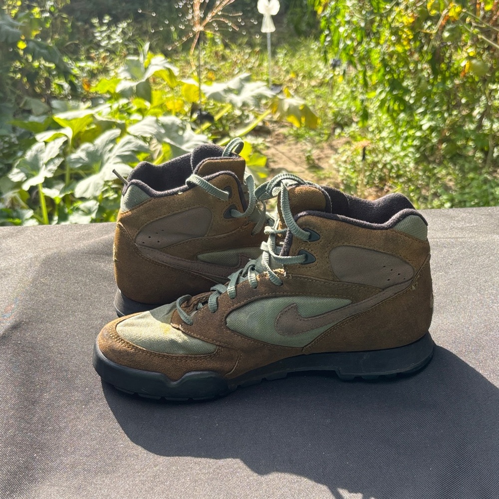 Nike Olive and Brown High-Top Sneakers